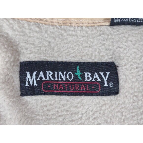 VTG Corduroy Jacket Fleece Lined Mens XL MARINO BAY Natural Full Zip Pockets - Picture 12 of 13